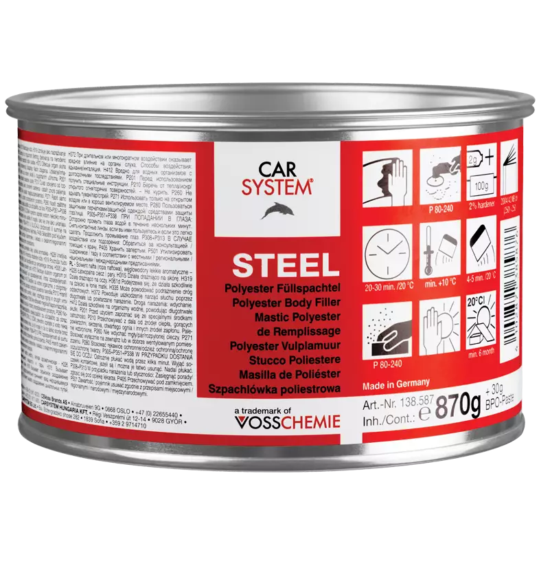 Polyester putty - 2-124-0500 - August Handel GmbH - CARFIT - two-component  / for auto body / for wood